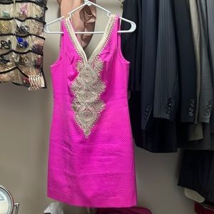 Lilly Pulitzer bright pink dress